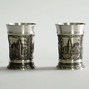 Vintage West Germany Pewter Shot Glass (set of 2)